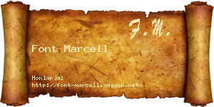 Font Marcell névjegykártya