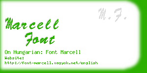 marcell font business card